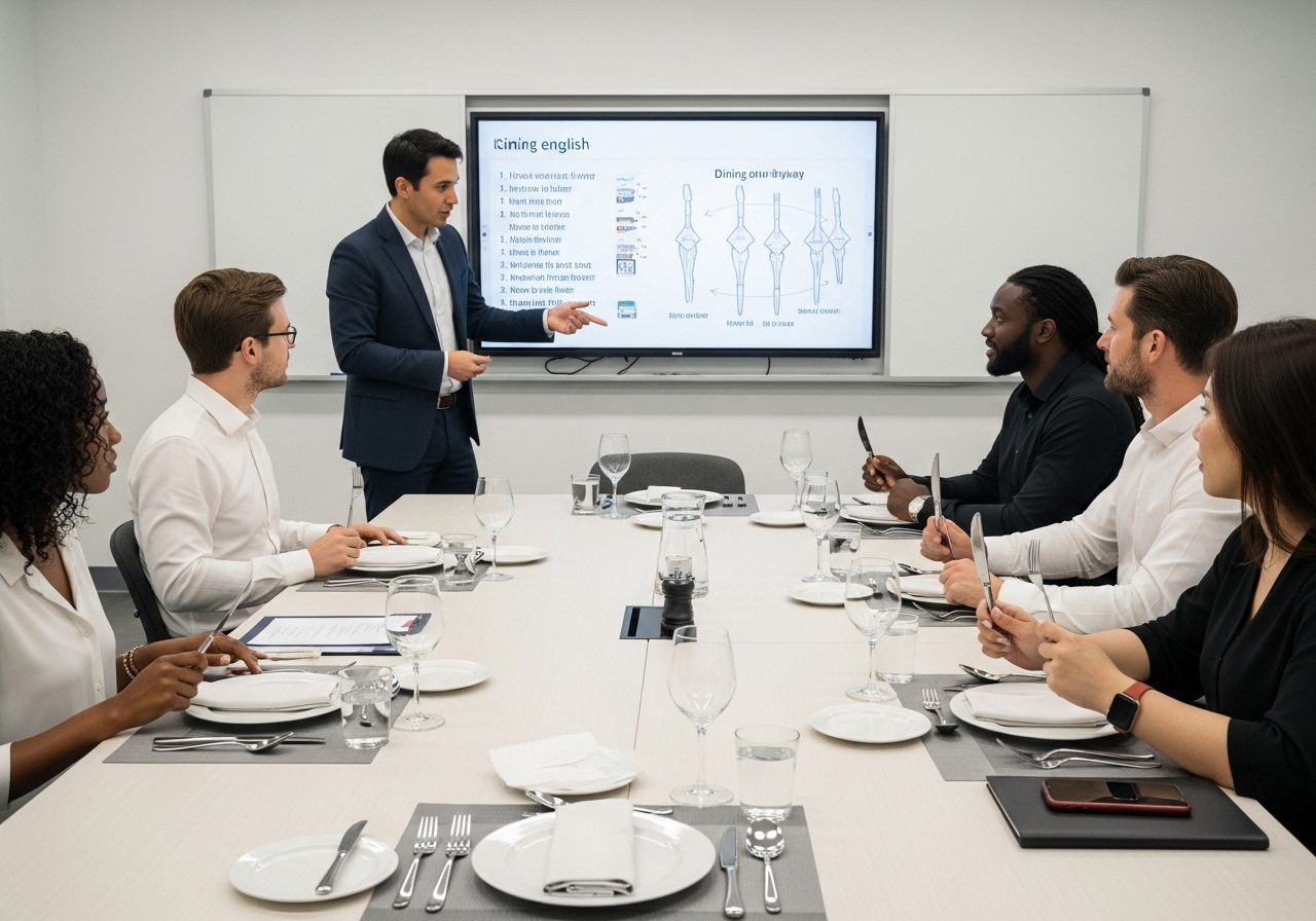 성공적인 '테이블 매치'를 위한 영어 코칭: 영어권 국가의 식사 문화와 매너