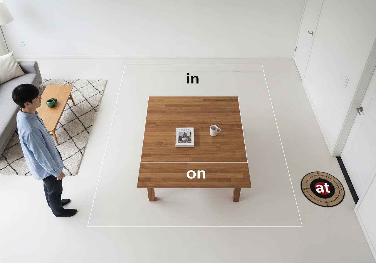 공간과 장소를 표현하는 전치사의 규칙