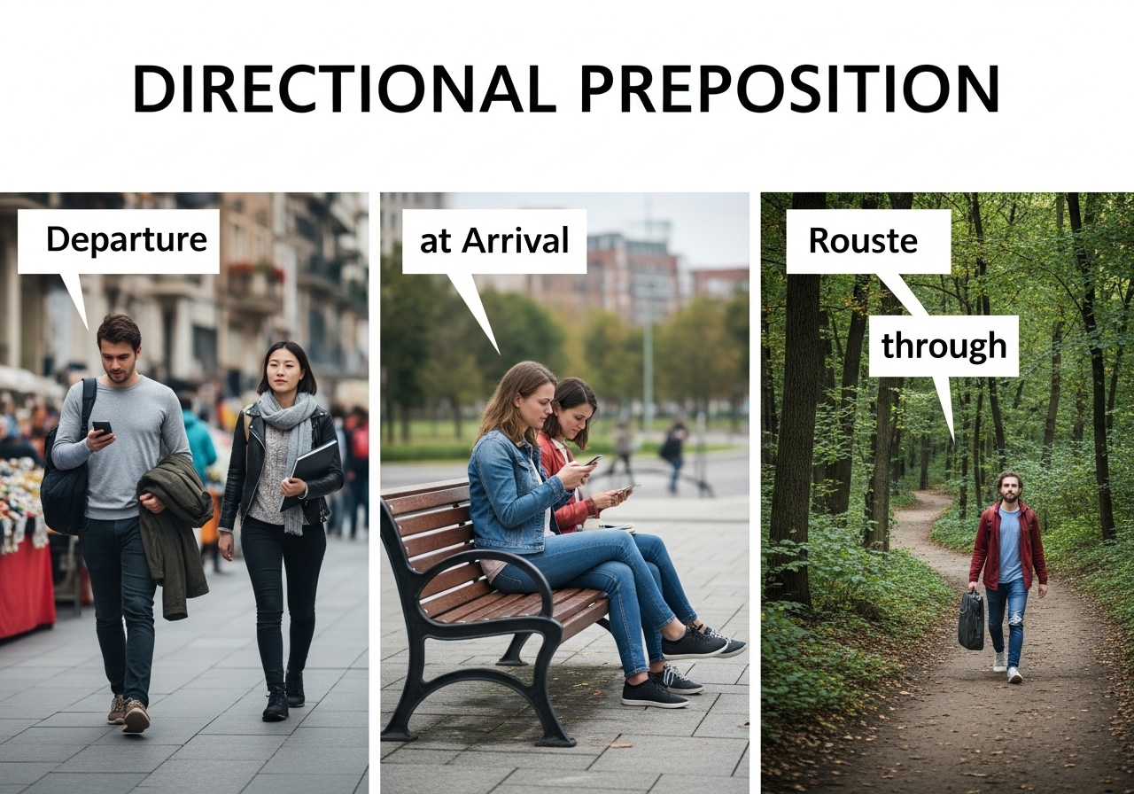 역동적인 움직임을 나타내는 이동 전치사