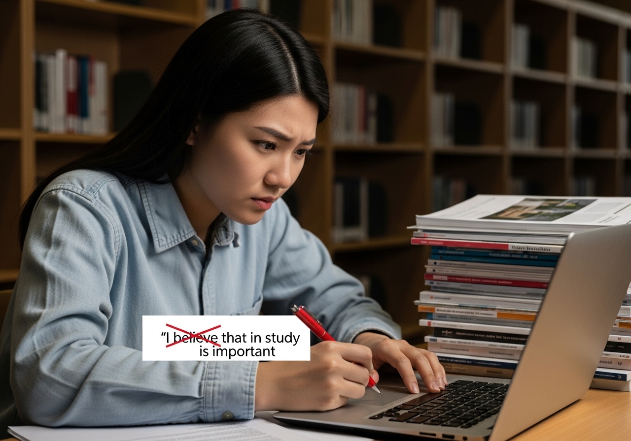 실패 사례: 능동태 오용으로 객관성을 해치는 경우