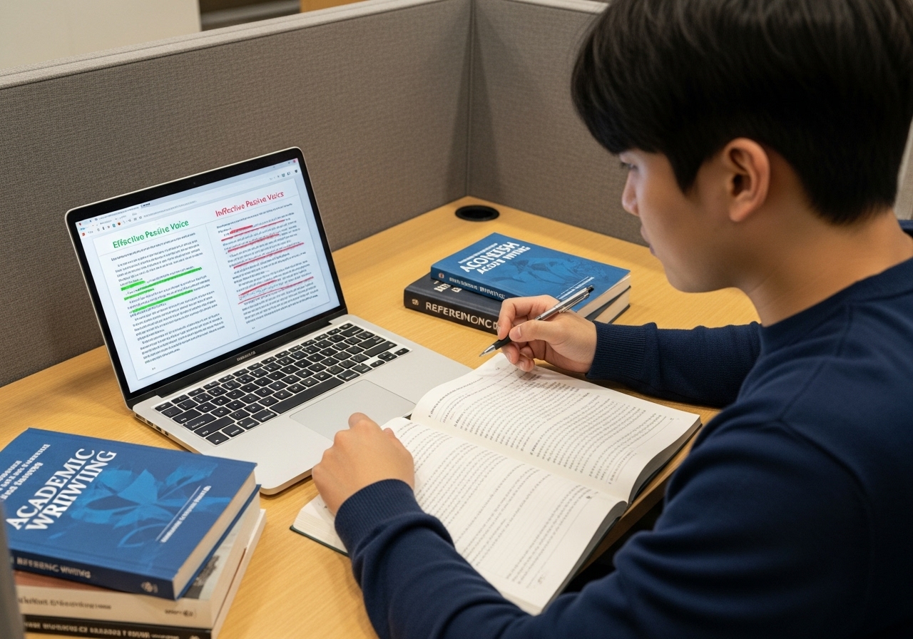 학술 영작문: 수동태 사용법, 성공 vs 실패 예시 분석