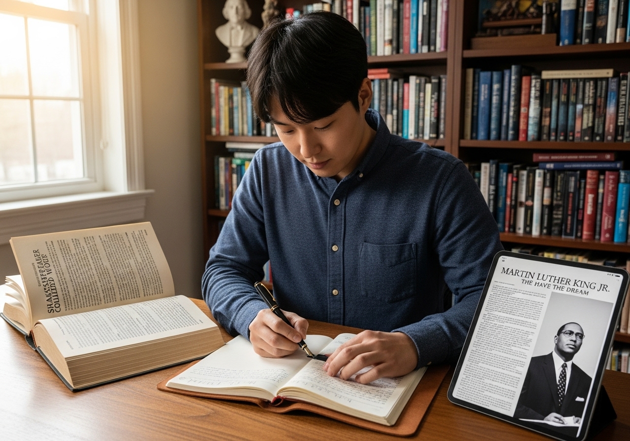 셰익스피어부터 킹 목사까지: 역사적 인물을 통해 배우는 영어의 미묘한 차이