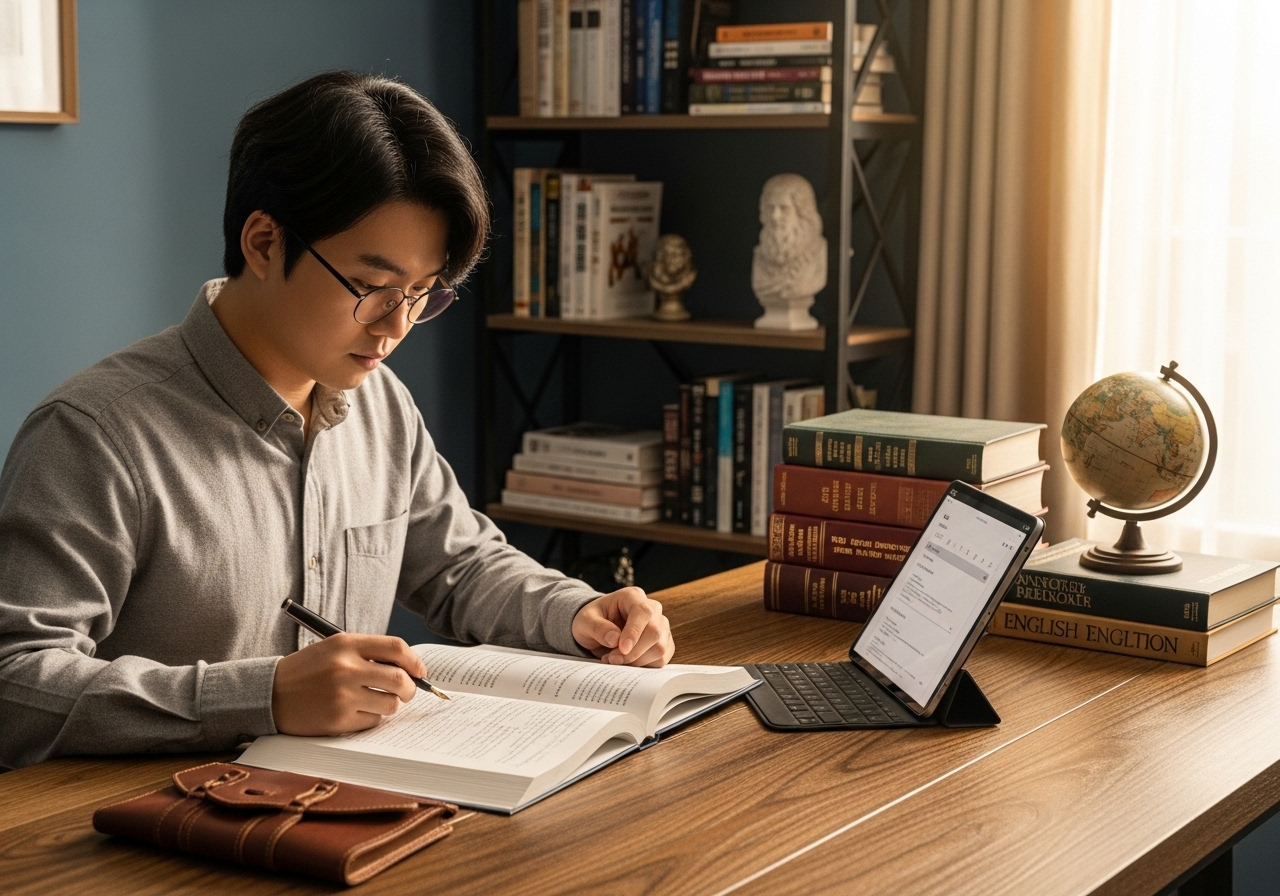 위대한 천재들의 학습 비법: 역사적 인물들에게 배우는 영어 정복 전략