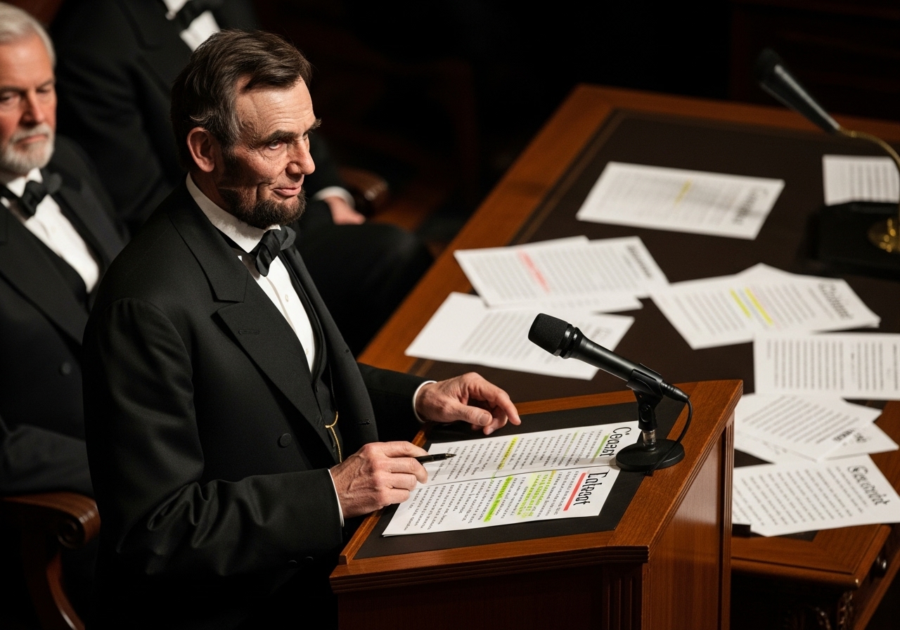 1. 에이브러햄 링컨: 공식 석상에서의 설득 (Formal Register)