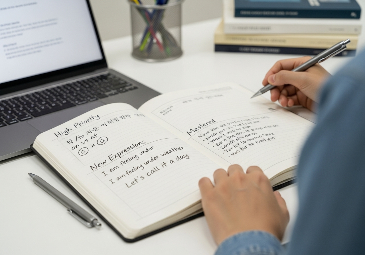 4. 피드백 노트를 통한 주간 점검: 눈에 보이는 성장 지표