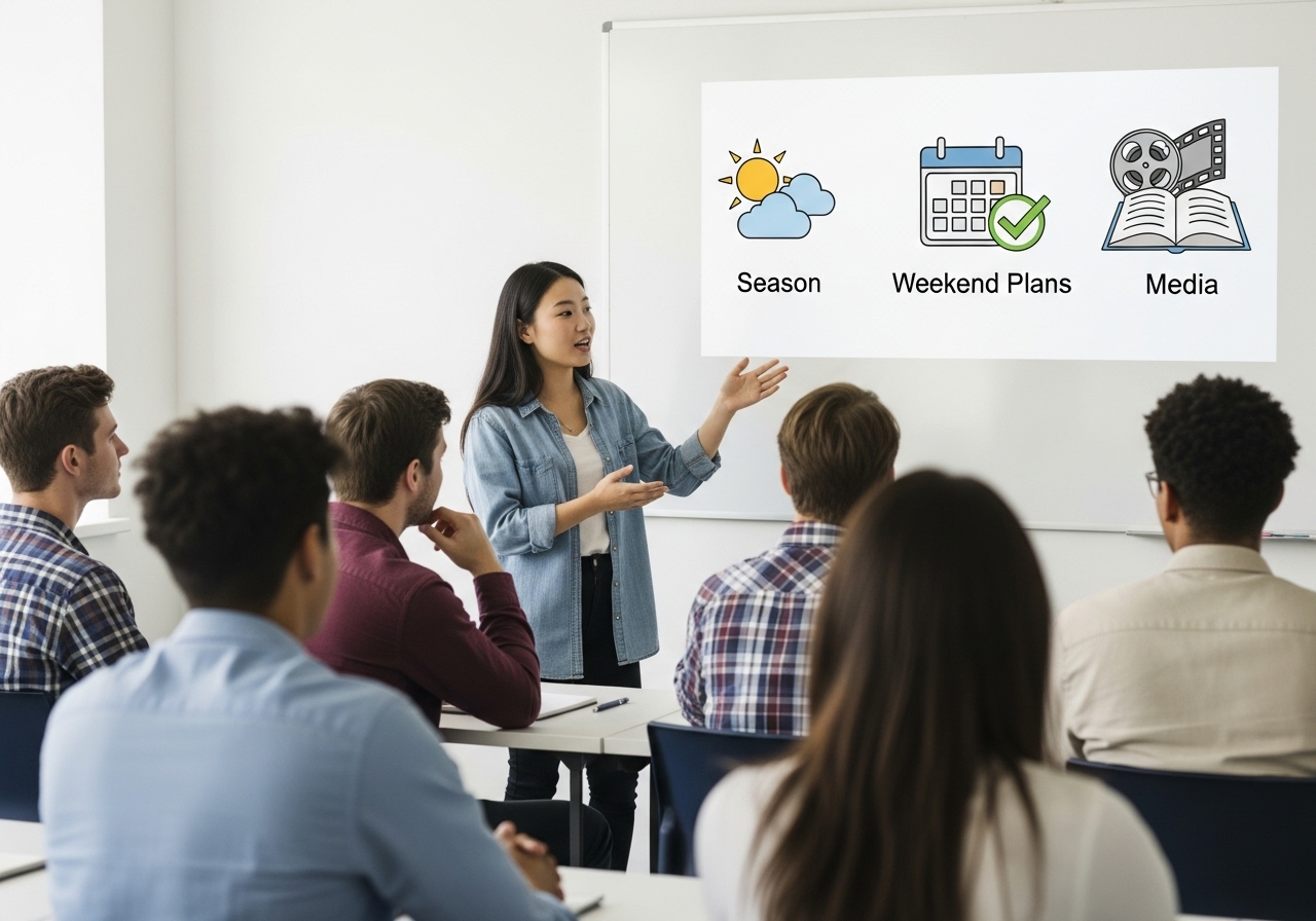 3. 스몰토크 3대 안전 지대 토픽 활용하기 (Media & Weather)