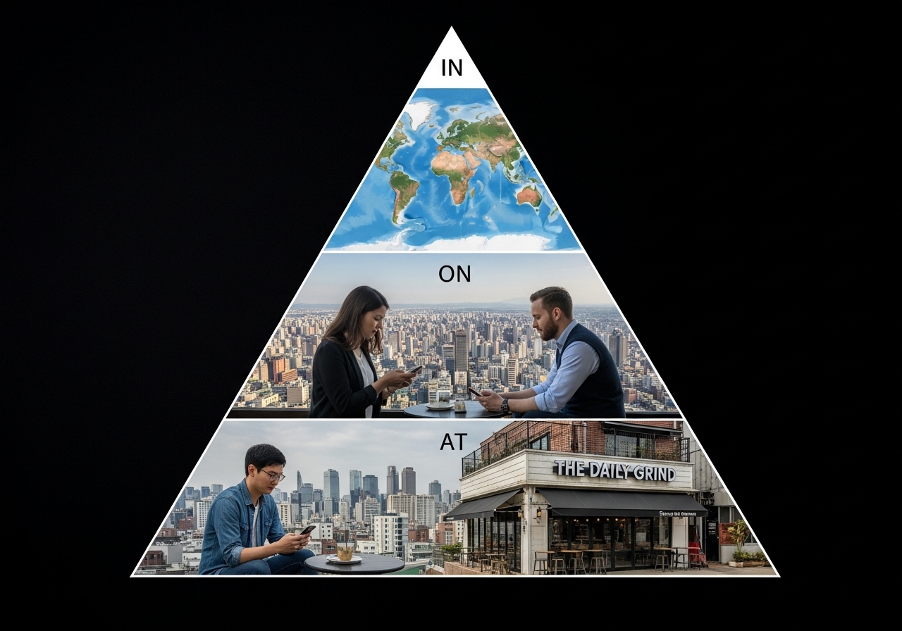 장소의 전치사 IN ON AT 마스터하기 (Specificity)