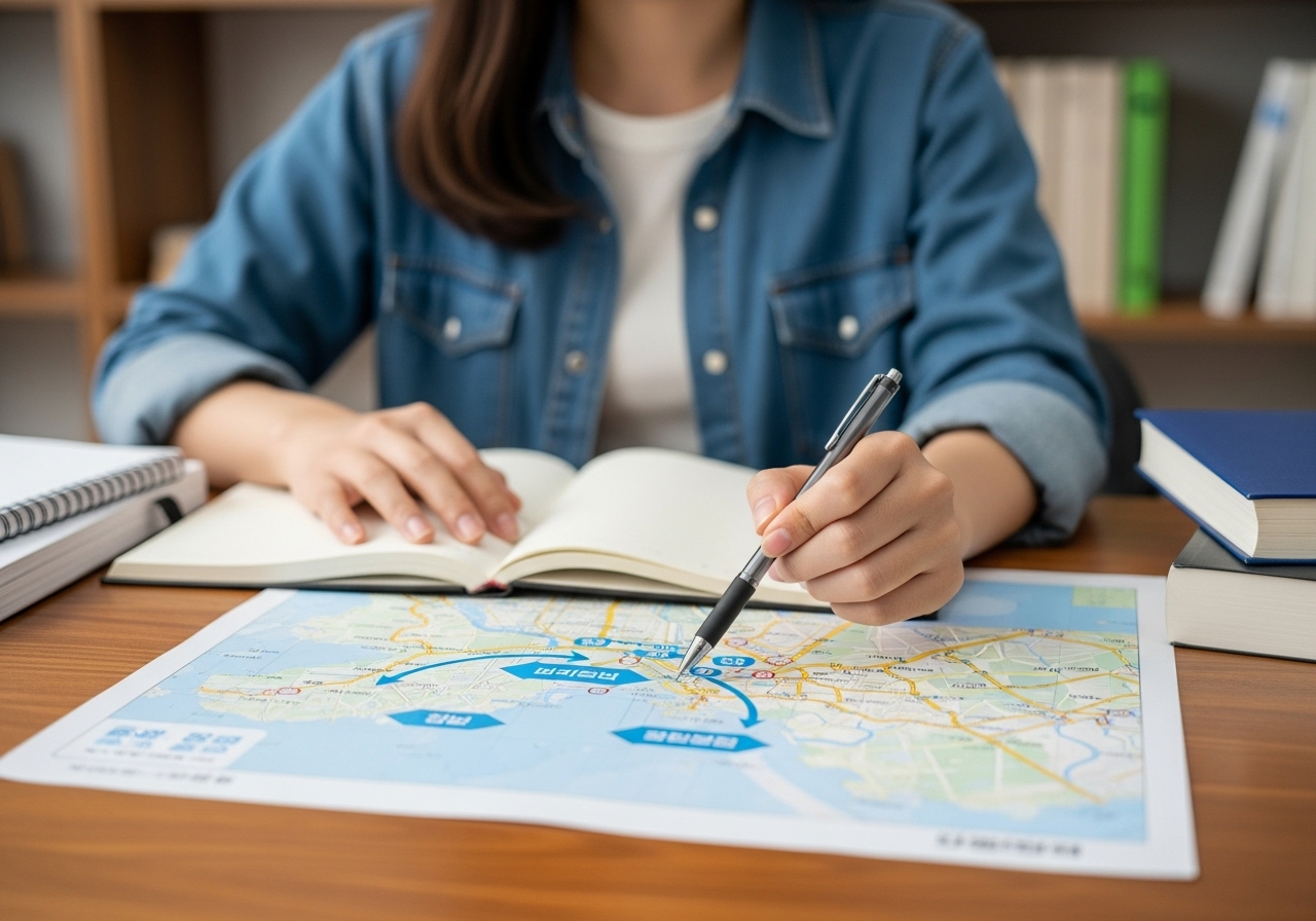 이동 방향을 나타내는 전치사