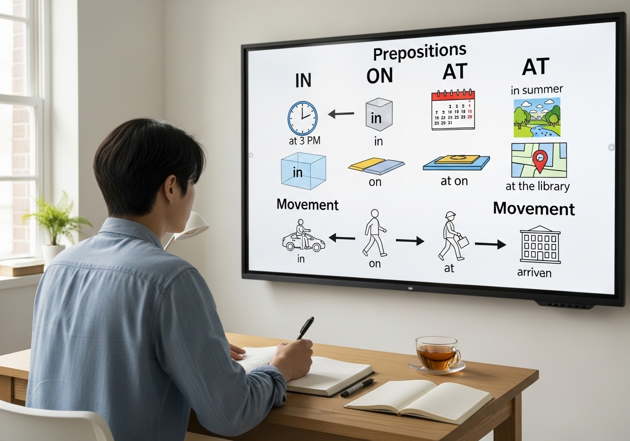 전치사 IN ON AT 완벽 정리 시간 장소 이동 헷갈릴 필요 없어요
