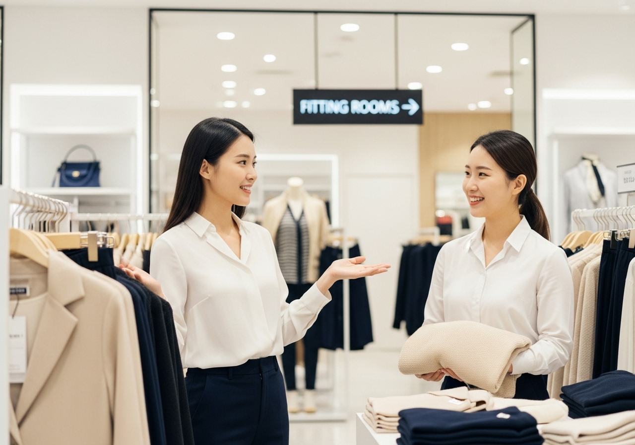 매장 직원 및 피팅룸에서 필요한 실전 대화