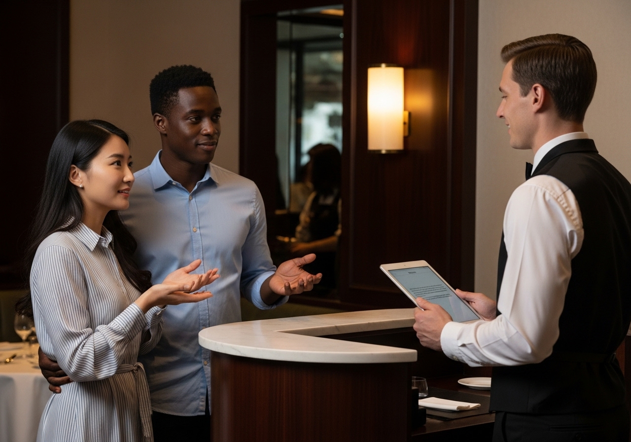 1. 정중하게 자리를 요청하고 메뉴를 파악하기