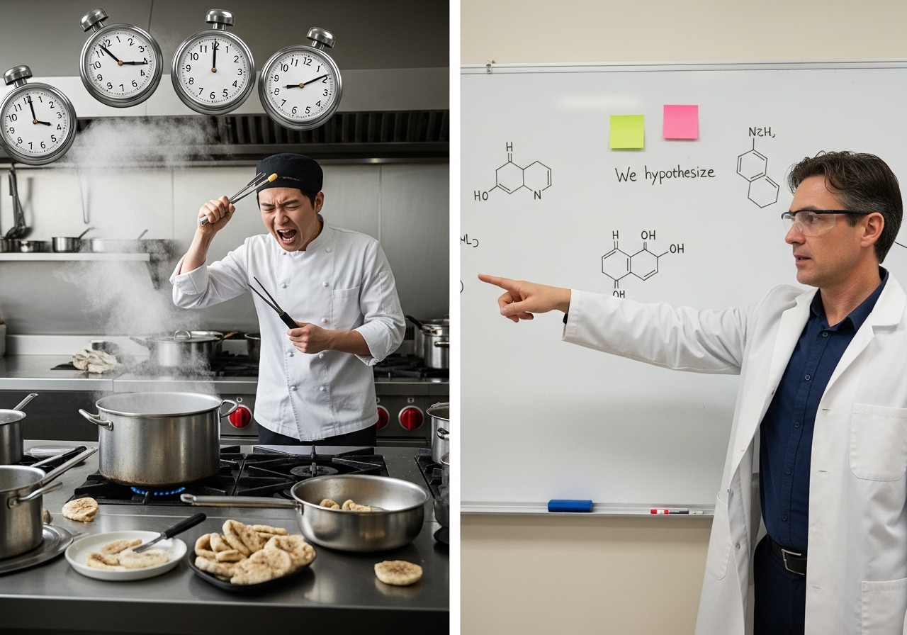 조리 시간 관리 능동태를 유지해야 할 순간