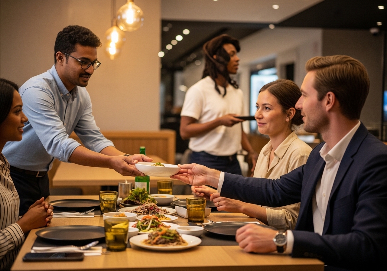 3. 식사 에티켓: 명령형 대신 정중한 요청형 사용
