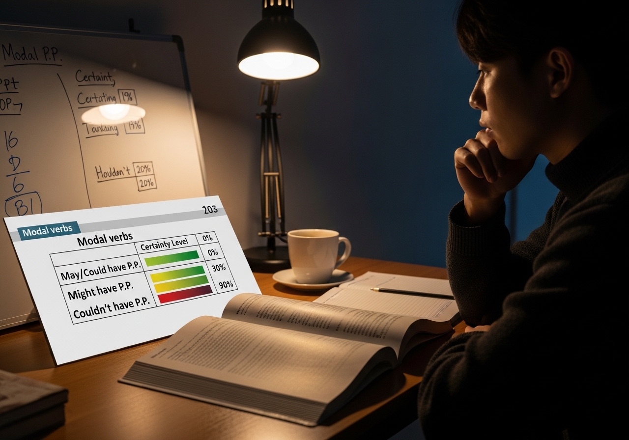 과거의 가능성과 확실성 Modals + Have + P.P. 구문 정복하기