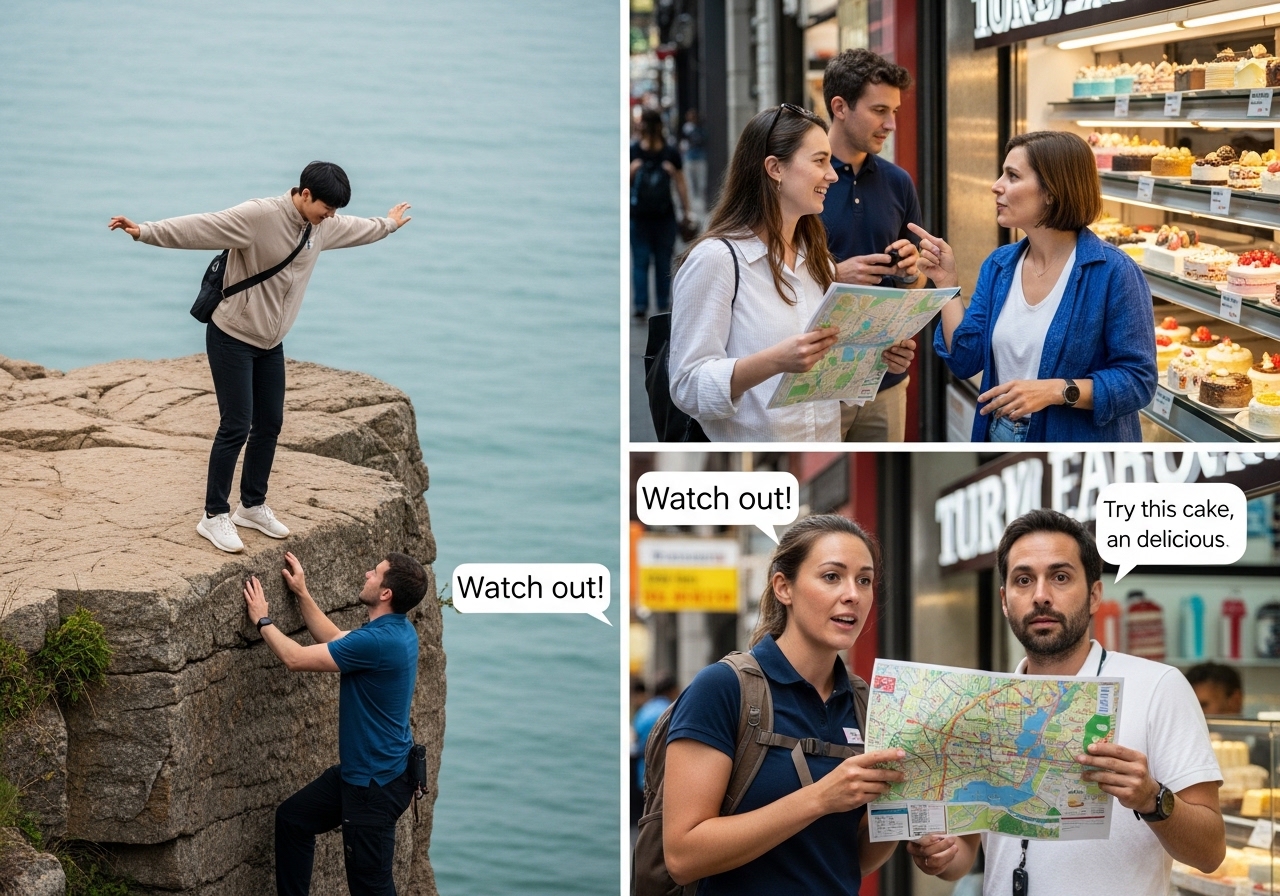 상황의 긴급성과 명확성이 예절보다 우선할 때가 있습니다