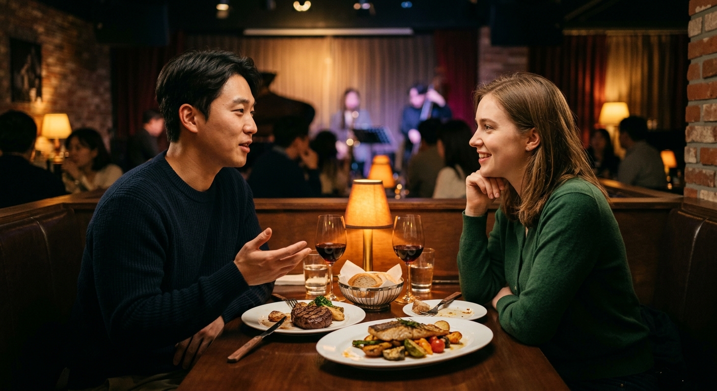 서로의 진심을 확인하는 풍미 가득한 메인 요리