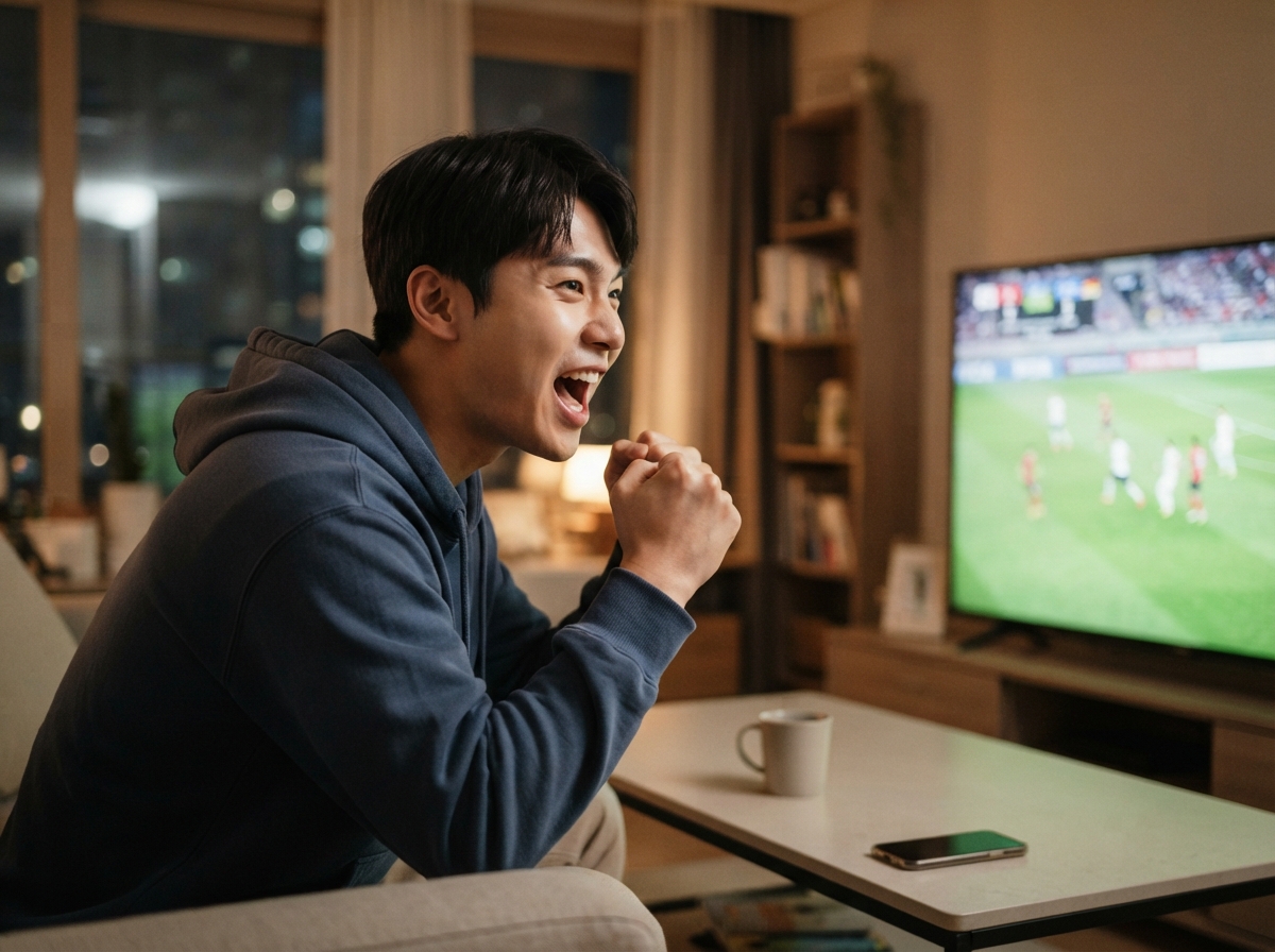 스포츠 경기 관람 시 분위기를 띄우는 리액션