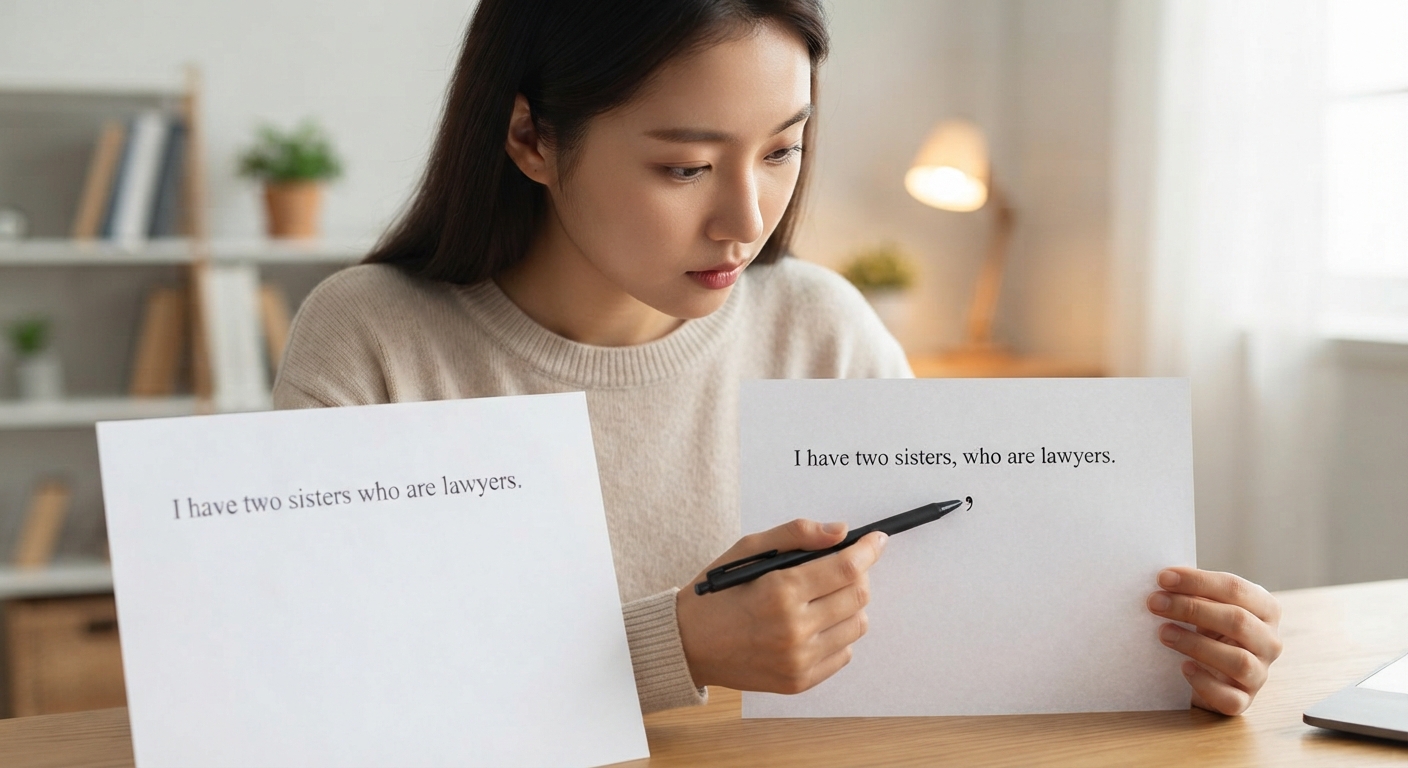 콤마 하나로 바뀌는 의미의 차이 제한적 용법과 계속적 용법